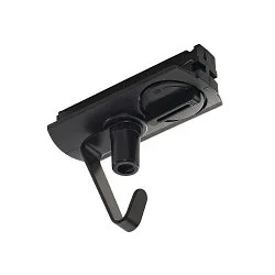 Adapter for 1-Phase High Voltage track, electrical, with hook, black