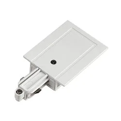 Einspeiser für 1-Phasen HV-Stromschiene,Einbauversion, Schutzleiter links, weiß
