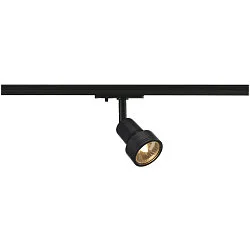 1-Phasen Strahler PURI TRACK, GU10 QPAR51 / 111, IP20, inkl. Adapter + abnehmbarem Dekoring, schwarz