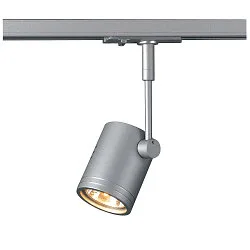 1-Phasen Strahler BIMA 1, 1-flammig, 1x GU10, IP20, inkl. Adapter, silbergrau