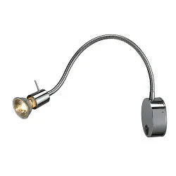 Wall luminaire DIO FLEX PLATE chrome, GU10