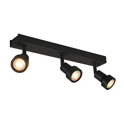 Wandleuchte PURI 3 Deckenleuchte, 3xGU10, mit Dekoring, schwarz