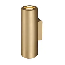 Wandleuchte ENOLA B UP/DOWN, Höhe 22cm, 2x GU10 QPAR51, IP20, Aluminium, messing