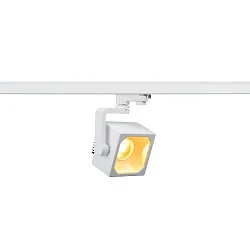 LED 3-Phasen Strahler EURO CUBE, Würfelform, CRi >90, kardanisch, inkl. Adapter, schaltbar, 26W 3000K 2470lm 60°, weiß