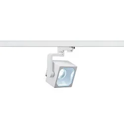 LED 3-Phasen Strahler EURO CUBE, Würfelform, CRi >90, kardanisch, inkl. Adapter, schaltbar, 26W 4000K 2740lm 60°, weiß