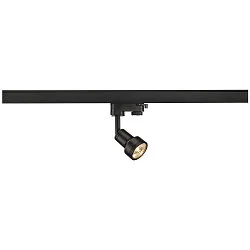 3-Phasen Strahler PURI TRACK, GU10 QPAR51 / 111 max. 50W, inkl. Adapter + abnehmbarem Dekoring, schwarz