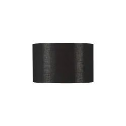 Textil-Schirm FENDA, Zylindrisch, Ø 45.5cm / Höhe 28cm, Schwarz / Kupfer
