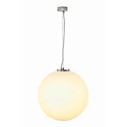 Pendelleuchte ROTOBALL E27, silbergrau, weisser Kunststoff, E27, max. 60W