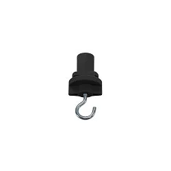 Accessories for 3-Phase surface track S-TRACK 3-Phase adaptor with hook, black
