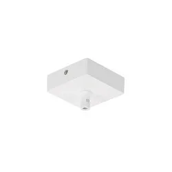 Zubehör für LED Pendelleuchte GLENOS - Deckenrosette, 8.5 x 8.5 x 2,7cm, mit Zugentlastung, Mattweiß