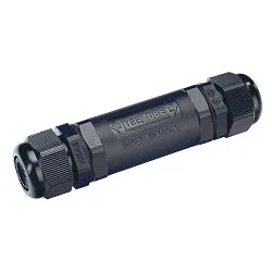 Outdoor Kabel-Verbindungsbox, IP68, 3-polig, für Kabel 6mm-12mm, schwarz