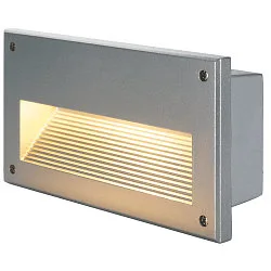 Wandeinbauleuchte BRICK DOWNUNDER E14 silber-grau