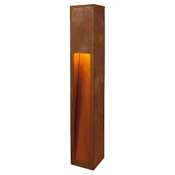 Outdoor Stehleuchte RUSTY® SLOT 80, IP44, E27 TC-DSE max. 11W, FeCSi-Stahl gerostet, 80cm