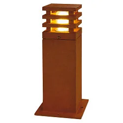 Outdoor Stehleuchte RUSTY® SQUARE 40, IP55, E27 TC-DSE max. 11W, FeCSi-Stahl gerostet, 40cm