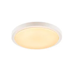 Outdoor LED Wand-/Deckenleuchte AINOS ROUND, IP44, Ø 30cm, 21W 3000K 1430lm, Weiß / Opal