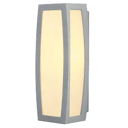 Außenleuchte MERIDIAN BOX Wandleuchte, E27, IP54, mit Sensor, silbergrau