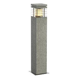 Outdoor Stehleuchte ARROCK GRANITE 70, IP44 IK02, E27 T38, offenes Kabel, Granit salt & pepper / Edelstahl 304, 70cm