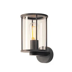 Außenwandleuchte PHOTONIA, E27, IP55, anthrazit, Glas klar