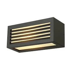Außenwandleuchte BOX-L, IP44, eckig, E27 max. 18W, Weiß