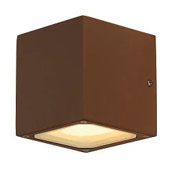 Outdoor Wall luminaire SITRA CUBE, UP/DOWN, IP44, 2x GX53 TCR-TSE max. 9W, rust-colored