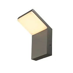 LED Außenwandleuchte ORDI, IP44 IK02, 9W 3000K 740lm 120°, Aluminium, Anthrazit / opal, ohne Sensor