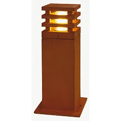 LED Outdoor Stehleuchte RUSTY® SQUARE 40, IP55, 8.6W 3000K 90lm, FeCSi-Stahl gerostet, 40cm