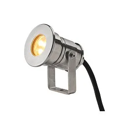Outdoor LED Aufbau-Strahler DASAR PROJECTOR®,  Hochvolt-Modell, IP67 IK04, 230V AC, 4.6W 3000K 300lm 40°, Edelstahl 316