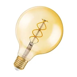 LED Vintage Spiral-Filament-Globe 1906 GOLD CL G125 ND, E27, 5W 2000K 250lm 300°