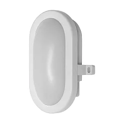 Outdoor LED Aufbauleuchte BULKHEAD, IP54 IK06, oval, 6W 4000K 420lm 120°, PC / ABS-Abdeckung, Weiß