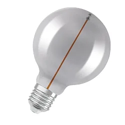 LED Filament-Globelampe Vintage 1906® MAGNETIC G95 6, E27, 2.2W 1800K 60lm 320°, schaltbar, Rauchglas klar