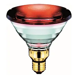 Infrarotlampe PAR38 IR 1CT/12, 150W, E27, 125-130V, rot