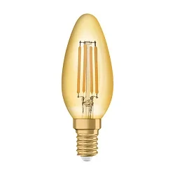 LED Filamentlampe ESSENCE AMBIENTE LUX Kerzenform, C35, E14, 4W, 2400K, 410lm, gold