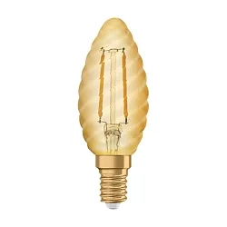 LED Filamentlampe ESSENCE AMBIENTE LUX Kerzenform, CW22, E14, 2,5W, 2400K, 220lm, gold