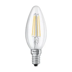 LED Filament Kerzenform ESSENCE CANDLE C40 827/C, E14, 4.2W 2700K 470lm 330°, schaltbar, klar