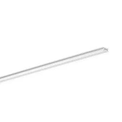Aluminium U-Profil Flach (Aufbau) MEDIUM U-FLAT 27/10.2/B2C2, für 2 LED Strips, Länge 200cm, weiß RAL9016