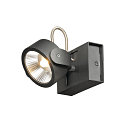 LED Wand- und Deckenleuchte KALU LED 1, IP20, 1-flammig, 17W 3000K 1000lm 60�, dimmbar, kardanisch, schwarz