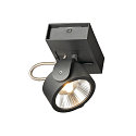 SLV LED Wand- und Deckenleuchte KALU LED 1, IP20, 1-flammig, 17W 3000K 1000lm 60�, dimmbar, kardanisch, schwarz
