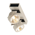 SLV LED Wand- und Deckenleuchte KALU LED 2, IP20, 2-flammig, 31W 3000K 2000lm 60�, dimmbar, kardanisch, wei� / schwarz