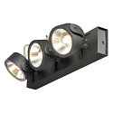 LED Wand- und Deckenleuchte KALU LED 3, IP20, 3-flammig, 47W 3000K 3000lm 60�, dimmbar, kardanisch, schwarz