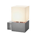 SLV SQUARE WALL, Outdoor Wandleuchte, IP44, E27 max. 20W, Alu geb�rstet