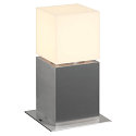 Outdoor Stehleuchte SQUARE POLE 30, H�he 30cm, IP44, E27 max. 20W, Edelstahl 304