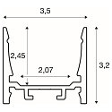 SLV GRAZIA 20 LED Aufbauprofil, standard, glatt, 300cm, wei�