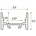 SLV GRAZIA 20 LED Aufbauprofil, flach, glatt, 300cm, wei�