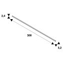SLV GRAZIA 20 Kunststoffabdeckung hohe Ausf�hrung, 300cm, milchig