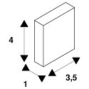 SLV GRAZIA 20 Endkappe f�r GRAZIA Aufbauprofil flach, 2 Stk., hohe Ausf�hrung, wei�