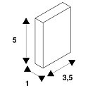 SLV GRAZIA 20 Endcaps for GRAZIA Surface profile standard, 2 items, high design, white