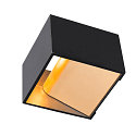 LED Wandleuchte LOGS IN DTW, Up/Down, indirekt, CRi >90, Dim-To-Warm, 11W 2000-3000K 430lm, schwarz / gold