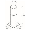 LISENNE POLE, E27, grau, h�he 40cm
