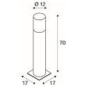 SLV LISENNE POLE, E27, grau, h�he 70cm