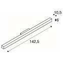 SLV Q-LINE LED Wandleuchte, silbergrau